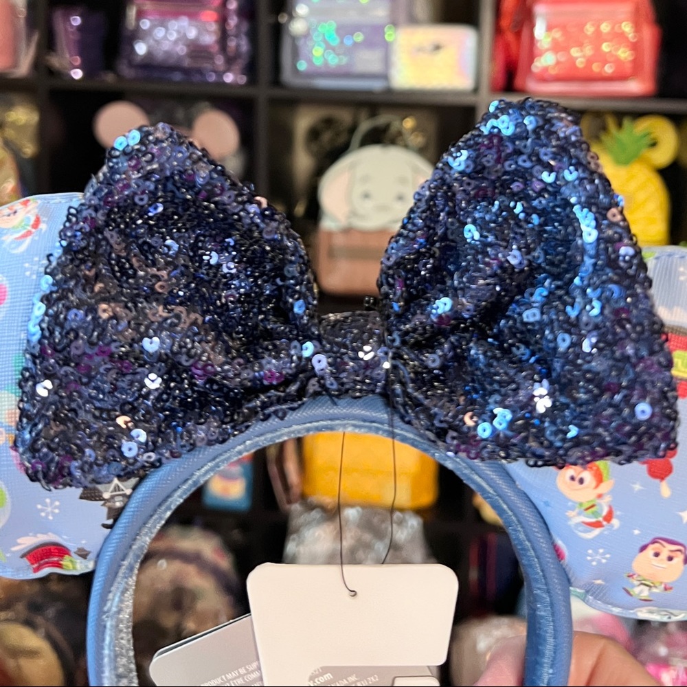Disney Mickey Minnie AOP Chibi Loungefly Ear Headband Adults NWT In Hand! - Picture 3 of 6